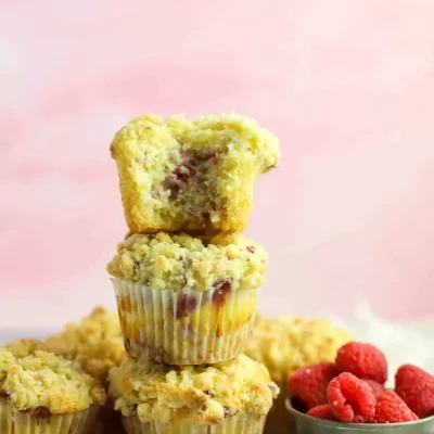 Cream Cheese Raspberry Muffins With