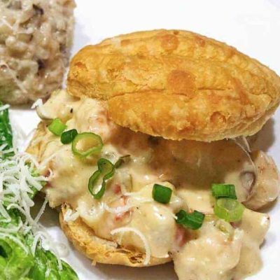 Cream Shrimp In Puff Pastry Shells