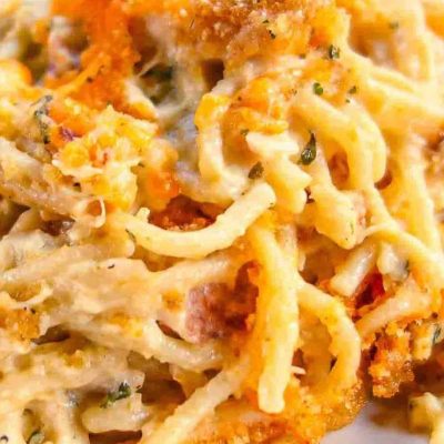 Creamy Chicken And Spaghetti Casserole