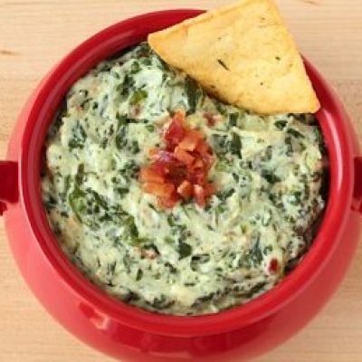 Creamy Dreamy Spinach, Onion, And Bacon Dip