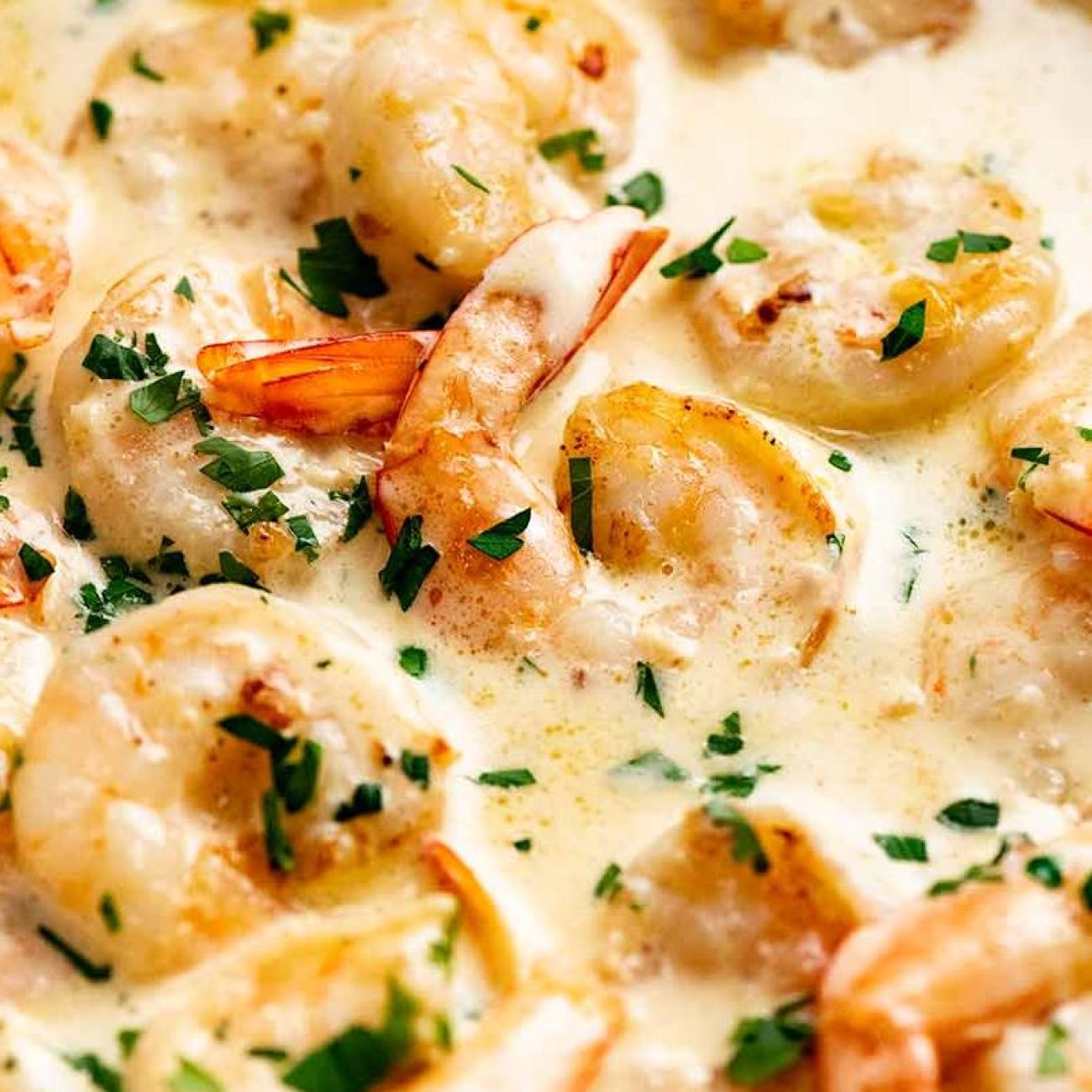 Creamy Garlic Prawns