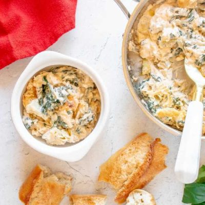 Creamy Spinach and Artichoke Dip with Crunchy Almonds