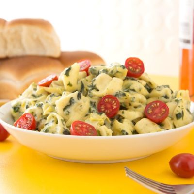 Creamy Spinach And Artichoke Tortellini Delight