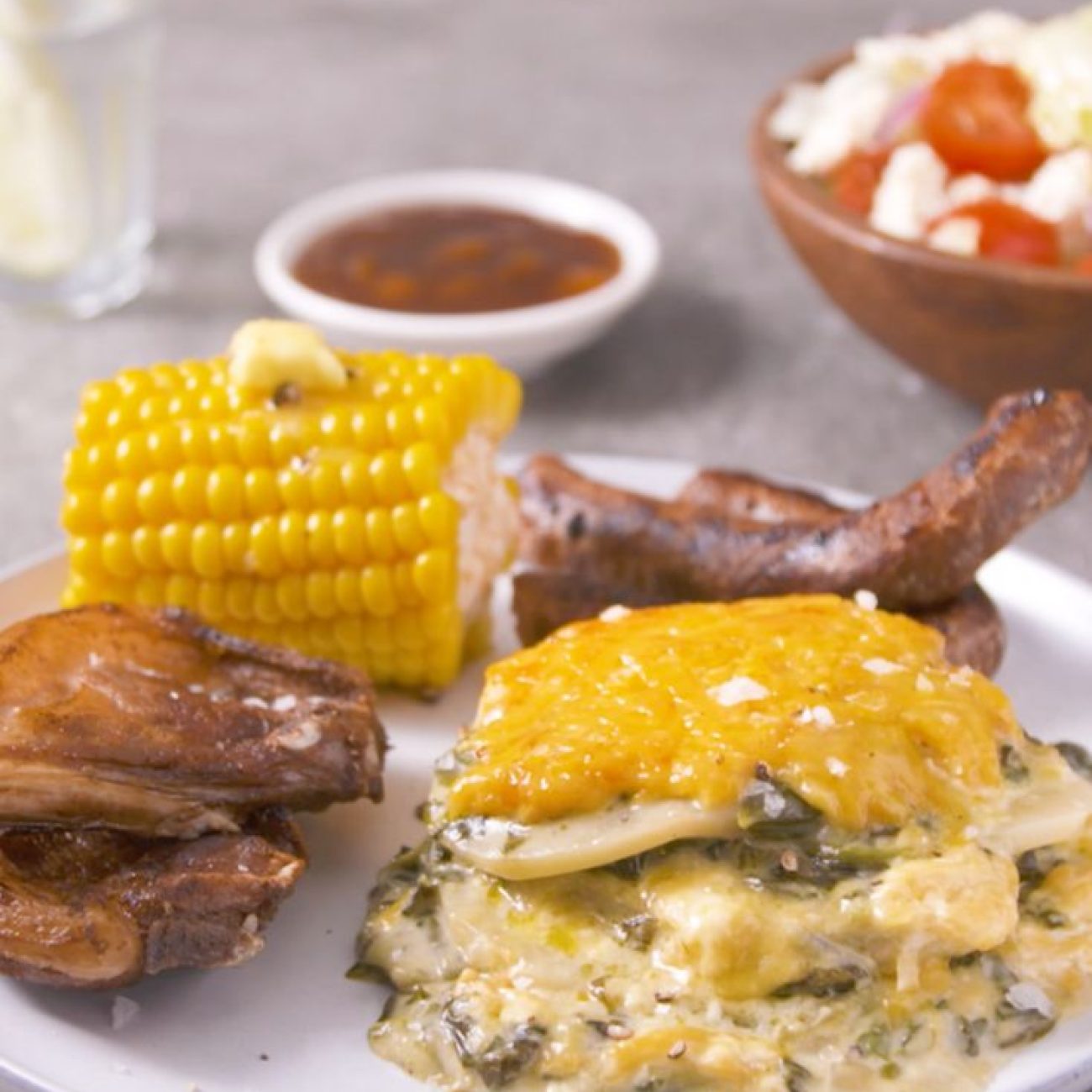 Creamy Spinach and Sweet Corn Bake