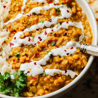 Creamy Spinach Lentil Dal - A Healthy Vegan Recipe