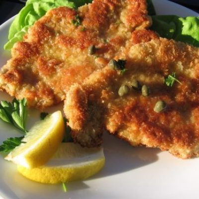 Crisp Chicken Schnitzel With Lemony Spring