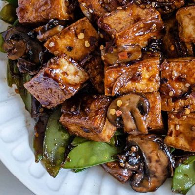 Crisp Tofu, Shiitake, And Spinach Summer