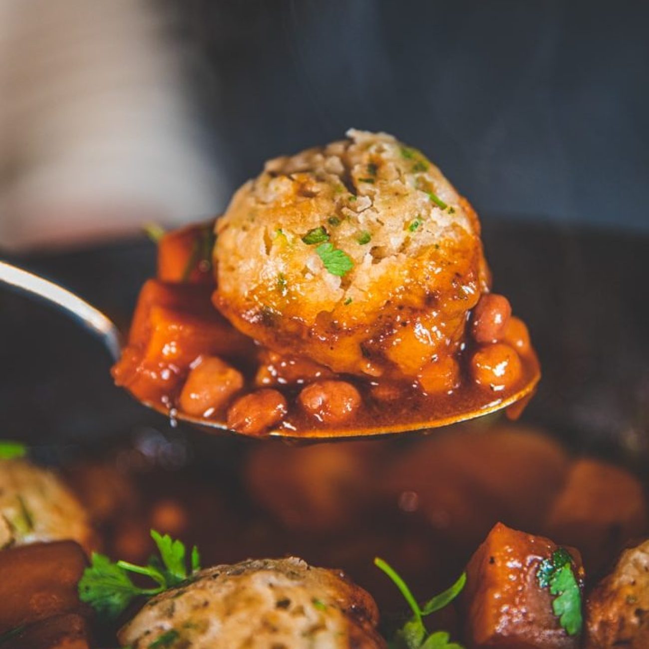 Crispy Carrot Harissa Dumplings With