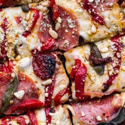 Crispy Pita Pizzas With Olives And Sun-Dried