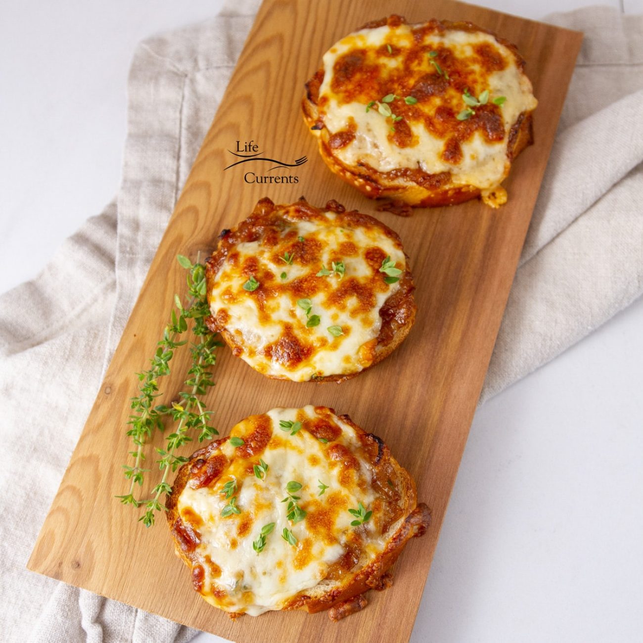 Crispy Swiss Cheese Crostini Bites