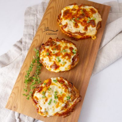 Crispy Swiss Cheese Crostini Bites