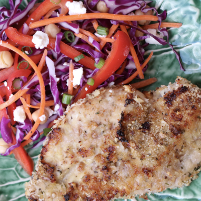 Crispy Walnut-Crusted Chicken With Cherry Glaze Recipe