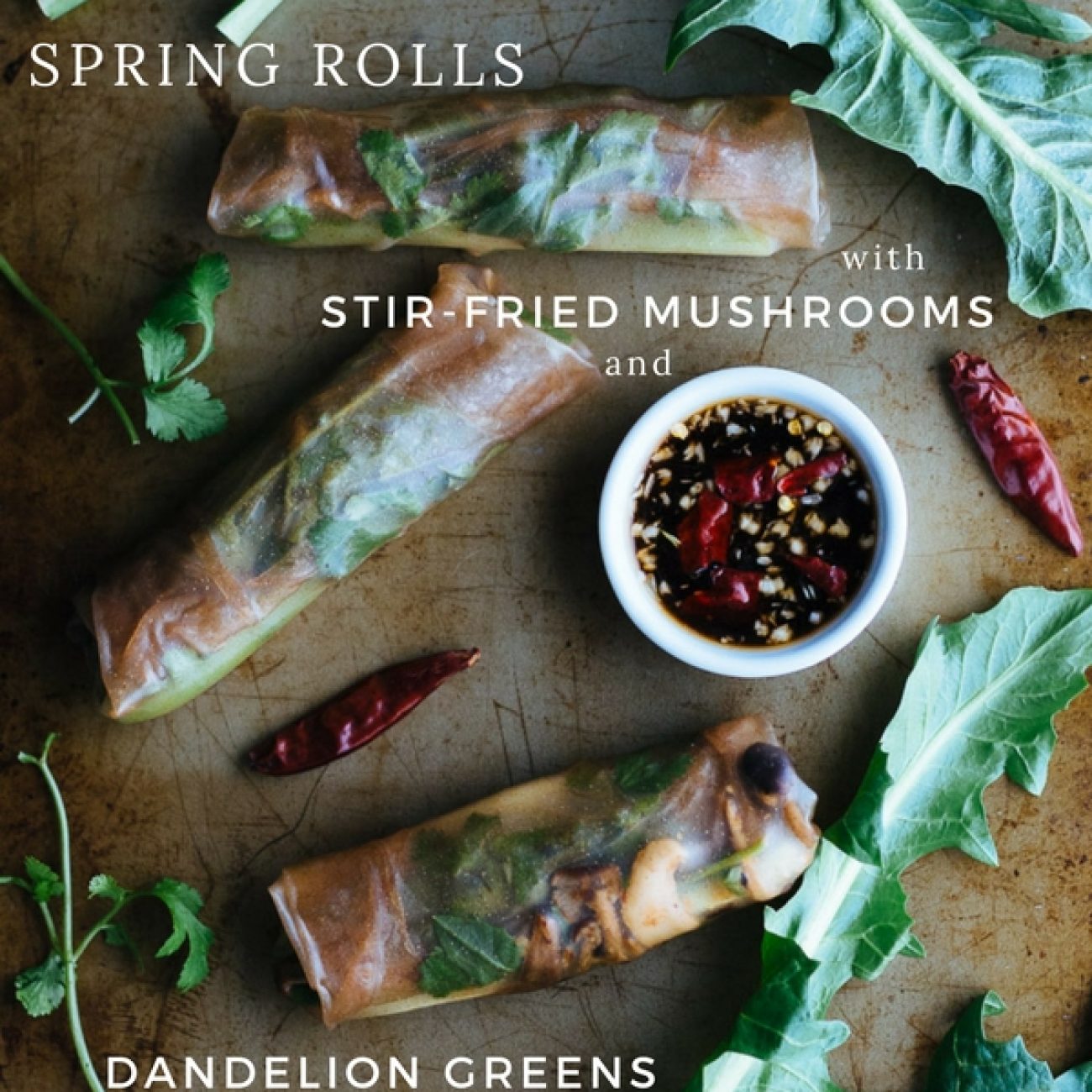 Crispy Wild Mushroom Spring Rolls with Zesty Chinese Mustard Dip