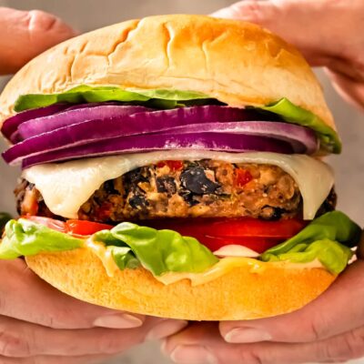 Cuban Black Bean Patties With Pineapple Rice