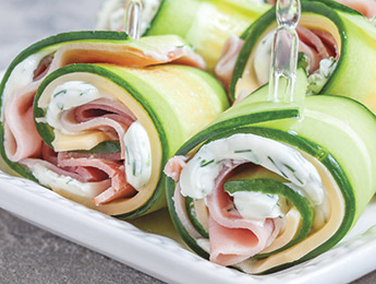 Cucumber And Ham Roll-Ups