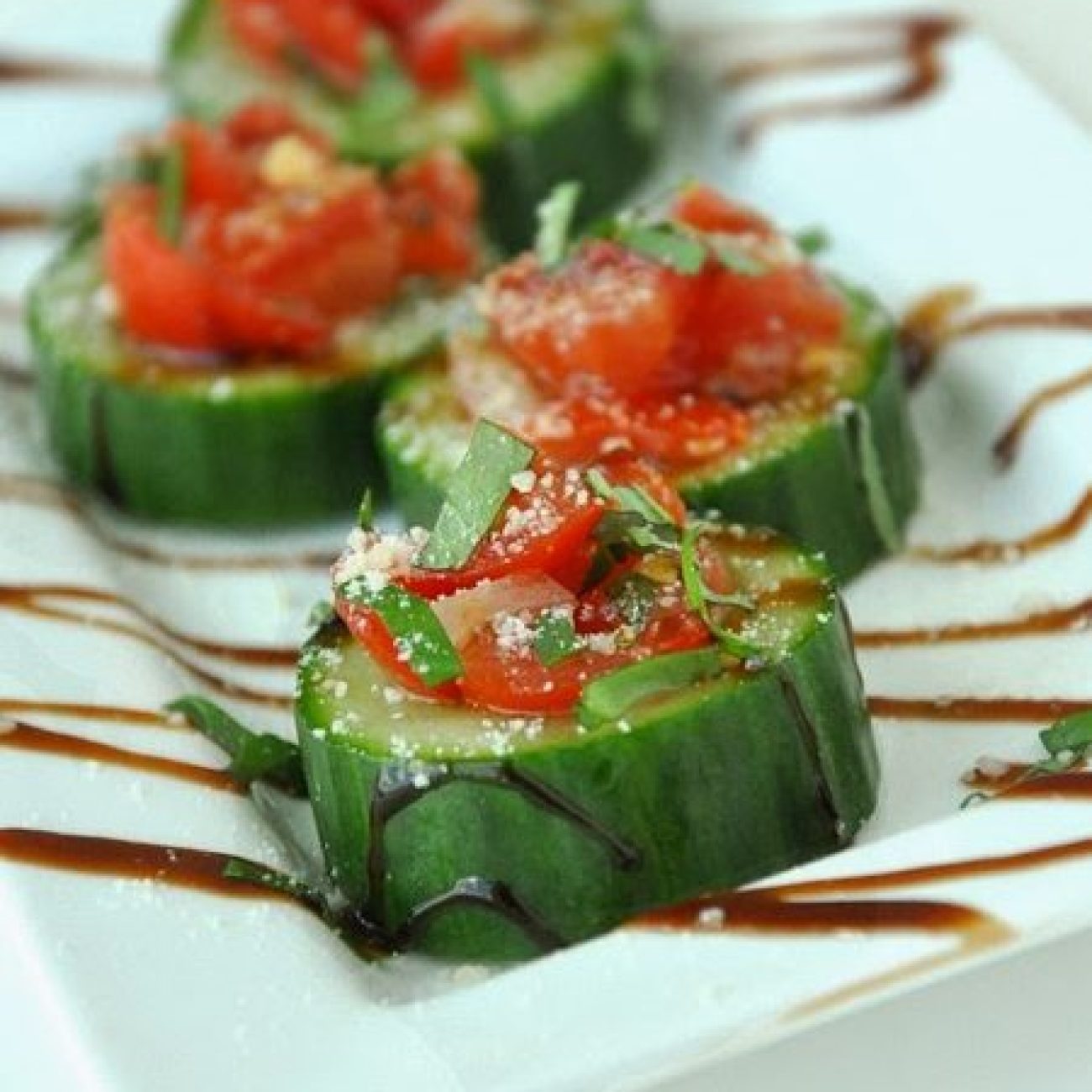 Cucumber Garbanzo Appetizer Shells