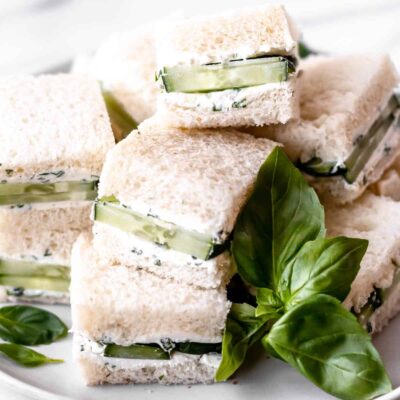 Cucumber Tea Sandwiches With Tarragon Butter