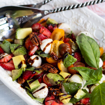 Decadent Chocolate Drizzled Strawberry Salad Recipe