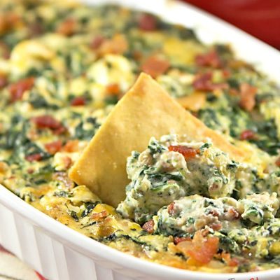 Easy Cheesy Spinach And Bacon Dip