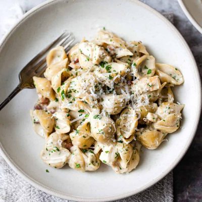 Easy Creamy Chicken &Amp; Bacon Pasta