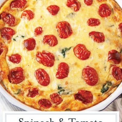 Easy Crustless Spinach And Tomato Quiche Recipe