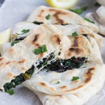 Easy Homemade Spinach And Feta Gozleme Recipe