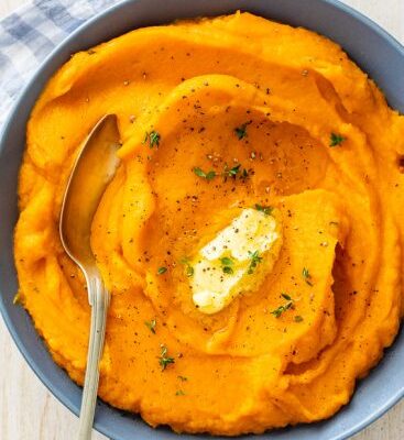 Easy Maple Mashed Sweet Potatoes