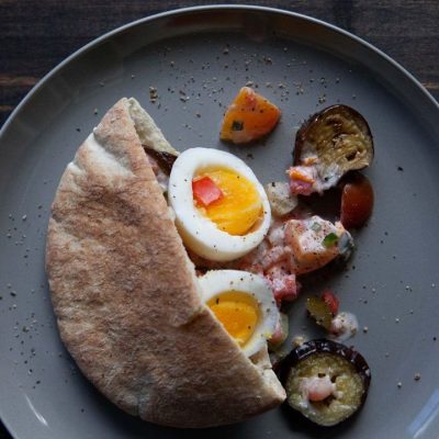 Egg And Tomato Salad Sandwiches Pita