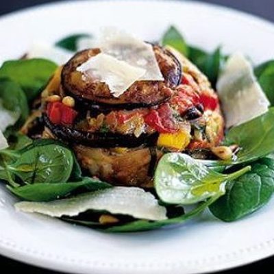 Eggplant Aubergine Timbale With Two
