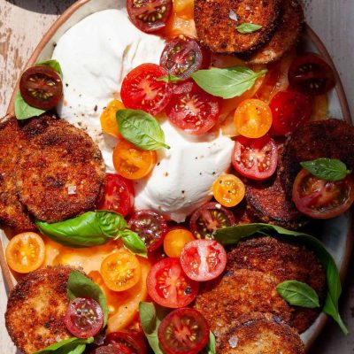 Eggplant Caprese With Tomato And Basil