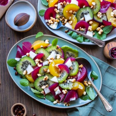 Exotic Tropical Salad with Sweet and Tangy Chutney Mayonnaise Dressing