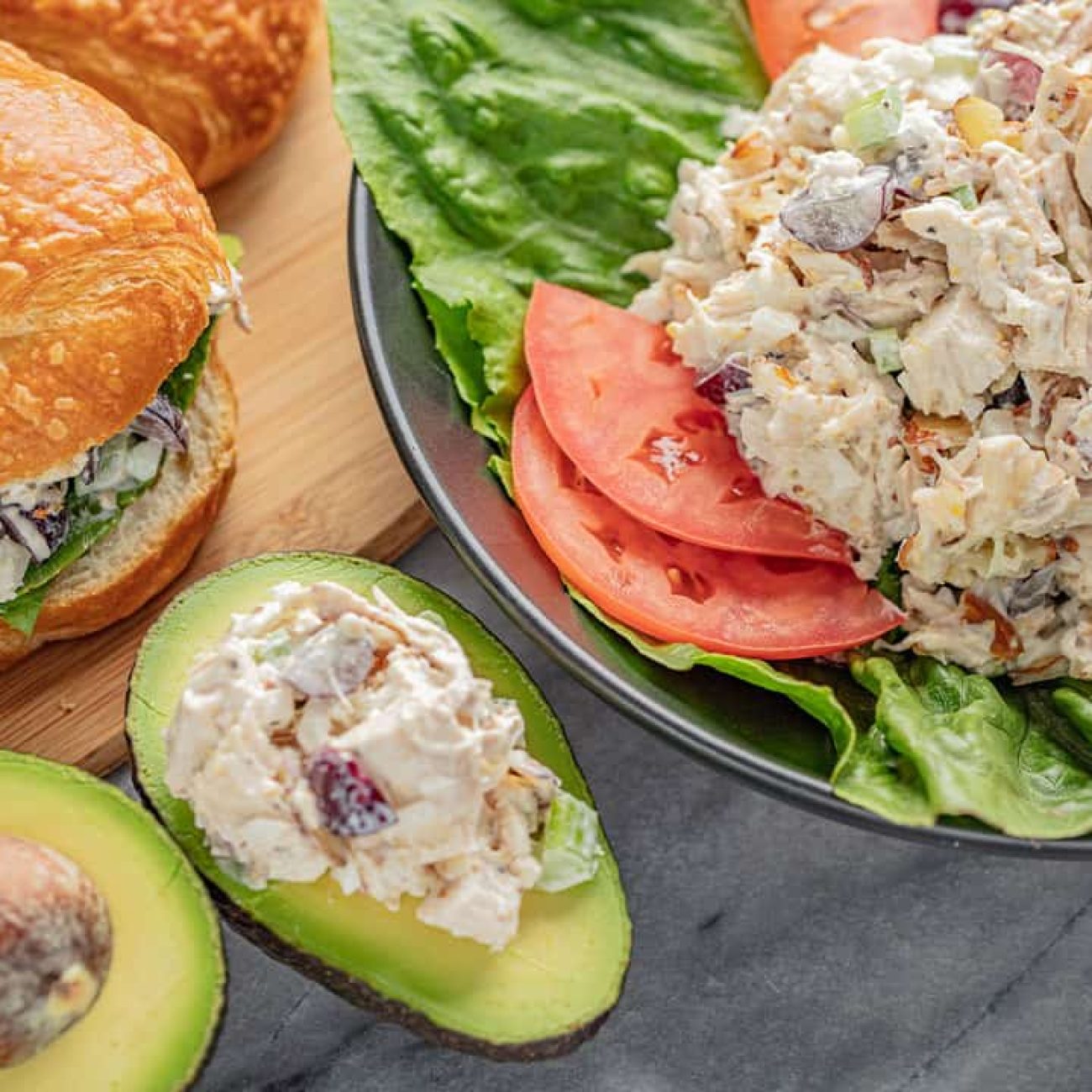 Fancy Chicken Salad And Croissant