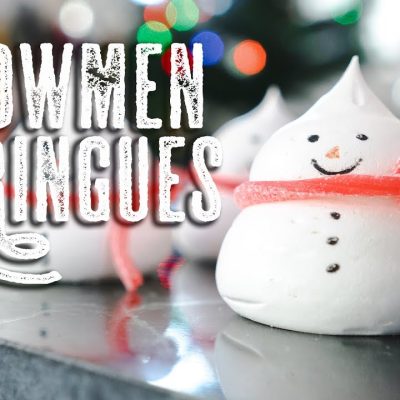 Festive Snowman Meringue Drops