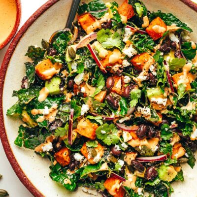 Feta Cheese, Kale &Amp; Red Onions