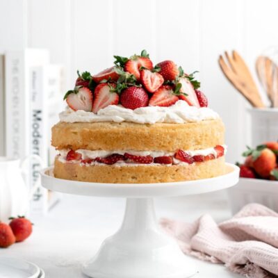 Fluffy Whipped Cream Sponge Cake Recipe