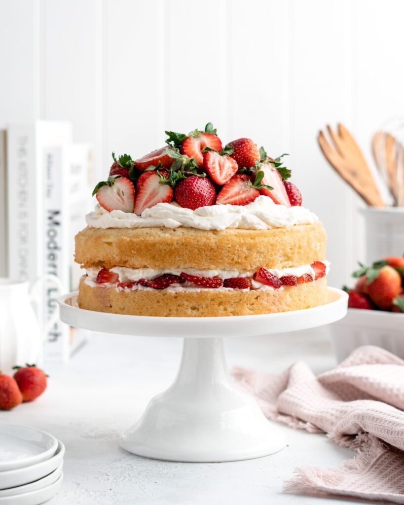 Fluffy Whipped Cream Sponge Cake Recipe