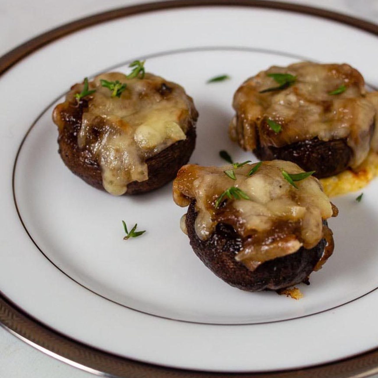 French Onion Soup Stuffed Mushrooms