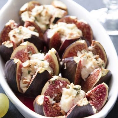Fresh Figs With Blue Cheese & Peppered Honey
