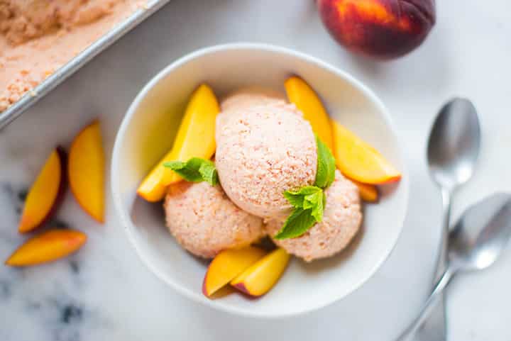 Fresh Peach Ice Cream Regular And Diet