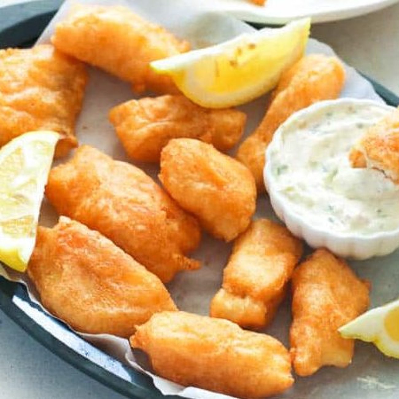 Fried Cod For Fish And Chips With Tartar