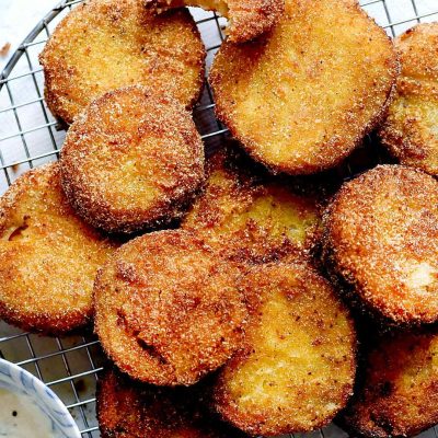 Fried Green Tomatoes With Crawfish Or