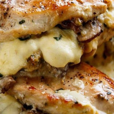 Garlic And Mushroom Stuffed Chicken