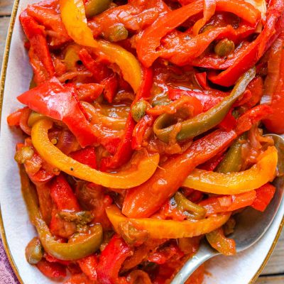 Garlic and Onion Sauted Tri-Color Bell Peppers Recipe