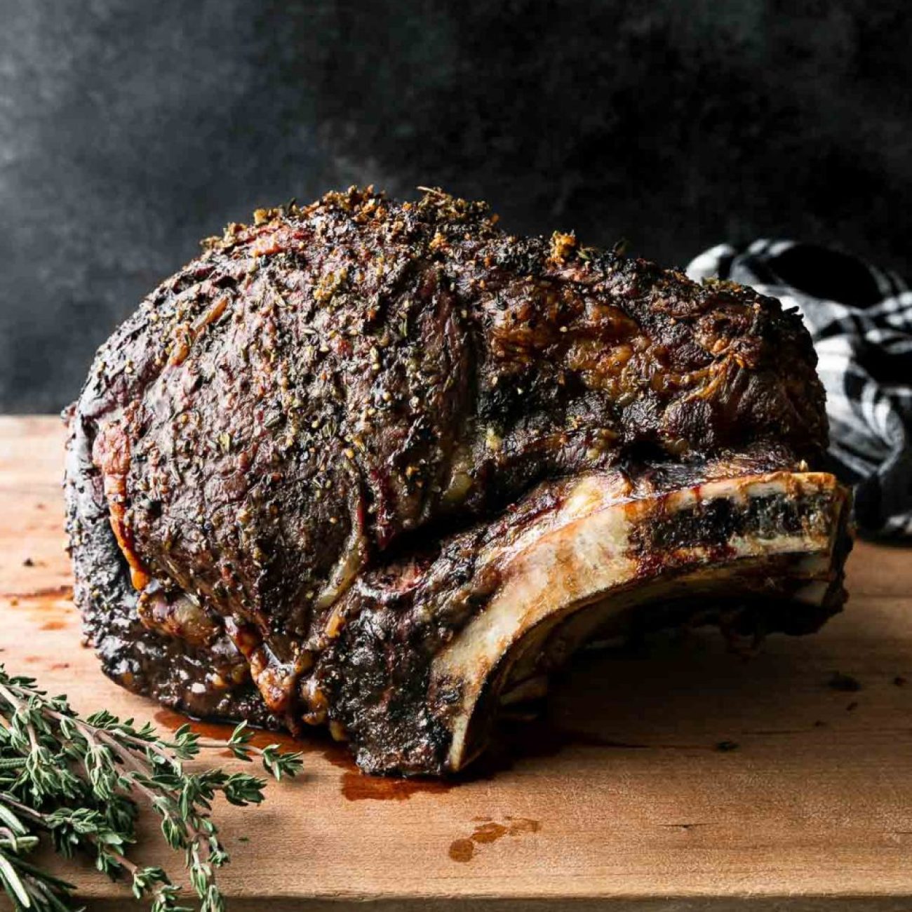 Garlic Crust Prime Rib