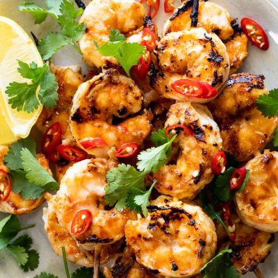 Garlic-Infused Spicy Grilled Shrimp Delight