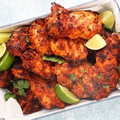 Garlic Spinach Infused Tandoori Chicken Recipe