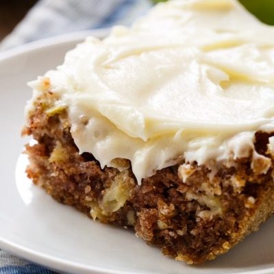 German Apple Cake With Cream Cheese Frosting