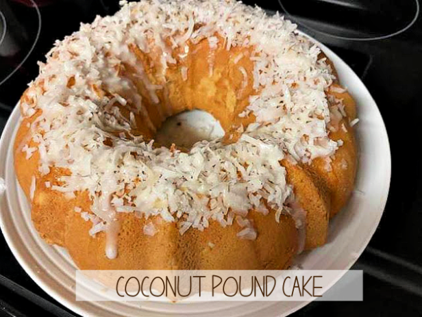 Glazed Coconut Pound Cake