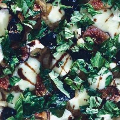Goat Cheese Gourmet Vegetarian Pizza