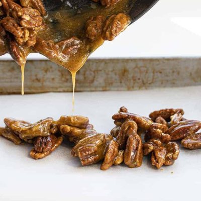 Gooey Melted Cheese Dip With Candied Pecans